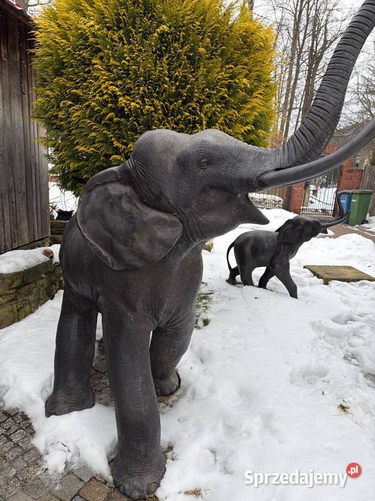 Słoń słonie z brązu duże i solidne Rzeźby i figury Dom i Ogród Długopole-Zdrój
