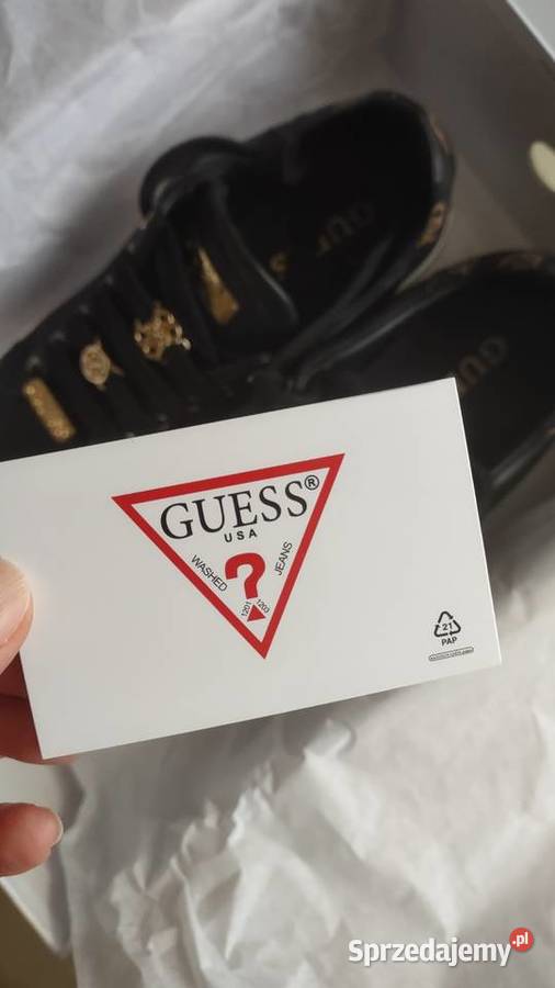 Guess sneakersy STASEY rozmiar 37 żółty/złoty