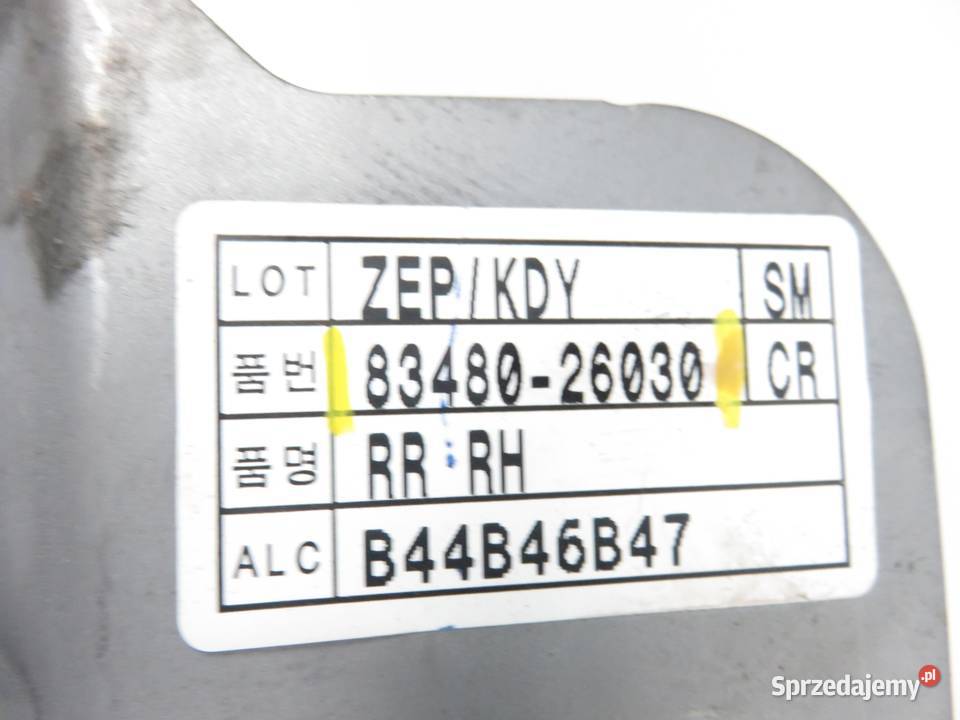 PODNOŚNIK SZYBY PRAWY TYLNY HYUNDAI SANTA FE