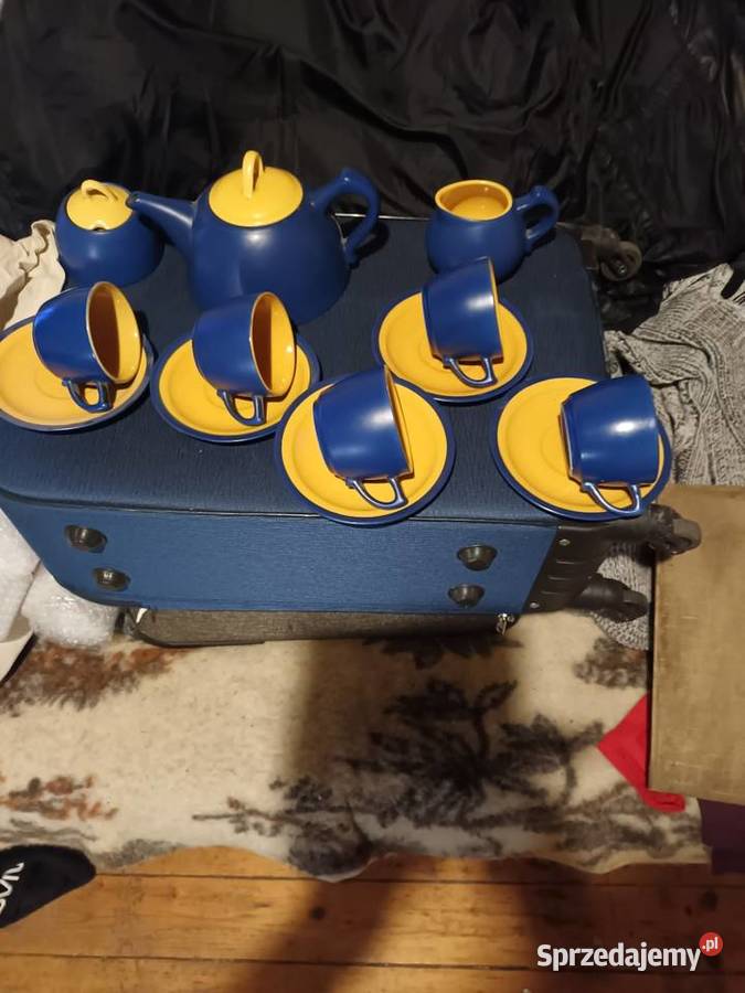 Zestaw kawowy z fajansu szkliwionego Bielsko-Biała