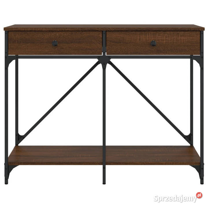 Stolik konsolowy brązowy dąb 100x39x785 WM835488 Warszawa sprzedam