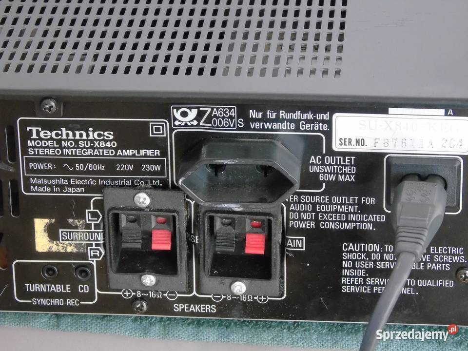 Wzmacniacz stereo Technics SUX840 mocny DOSTAWA podkarpackie sprzedam