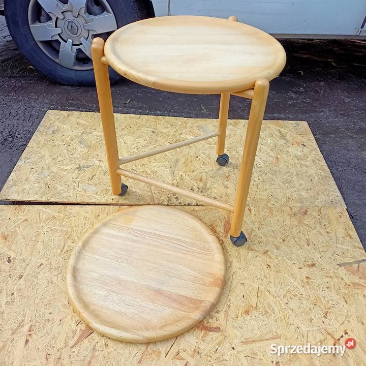 Stolik Kawowy Okrągły Składany Wilofunkcyjny