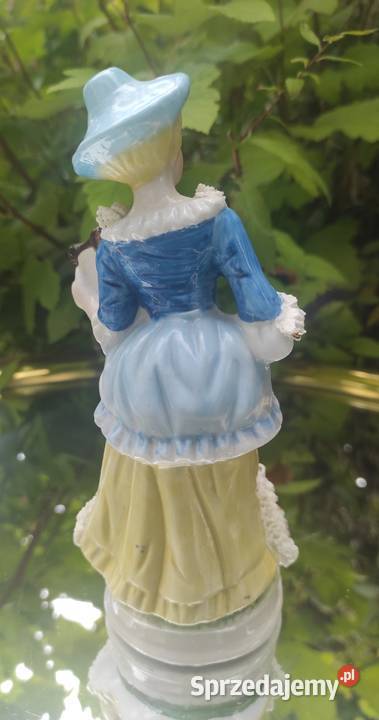 Vintage porcelanowa figurka wiktoriańska dama z Porcelana i szkło