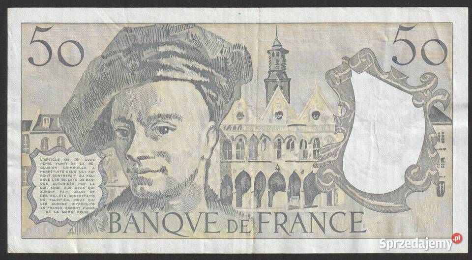 FRANCJA 50 FRANKÓW 1991 DE LA TOUR F Łódź