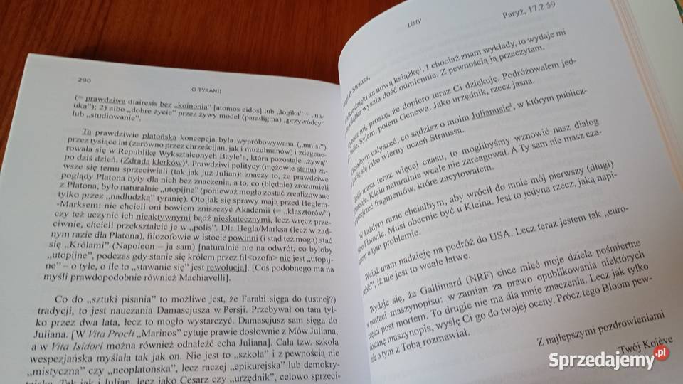 O tyranii zawiera korespondencję Strauss Kojve pomorskie Gdańsk