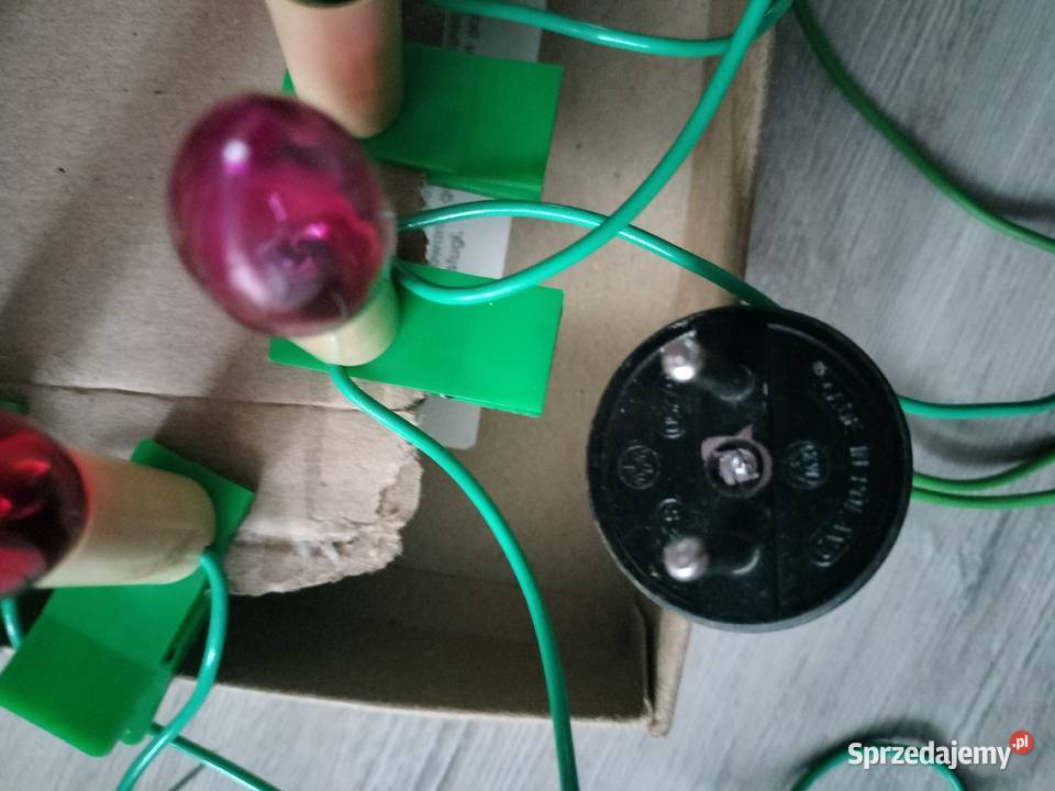 Lampki choinkowe z czasów PRL świeca Choszczno
