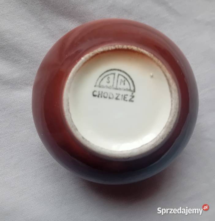 Wazonik art deco spritzdekor Stanislaw Mańczak Koźminek