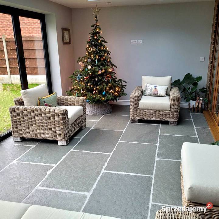 Płytki wapień Grey Limestone bębnowane 60x60x22 Gdynia