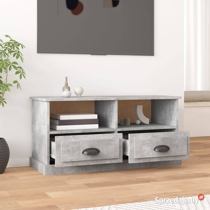 Szafka pod TV szarość betonu 93x355x45 WM816468 RTV Warszawa