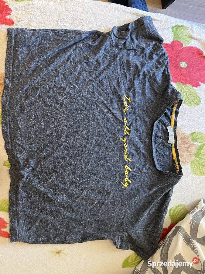 Komplet piżamowy w żółtoszarą kratkę komplet S Rozmiar S sprzedam