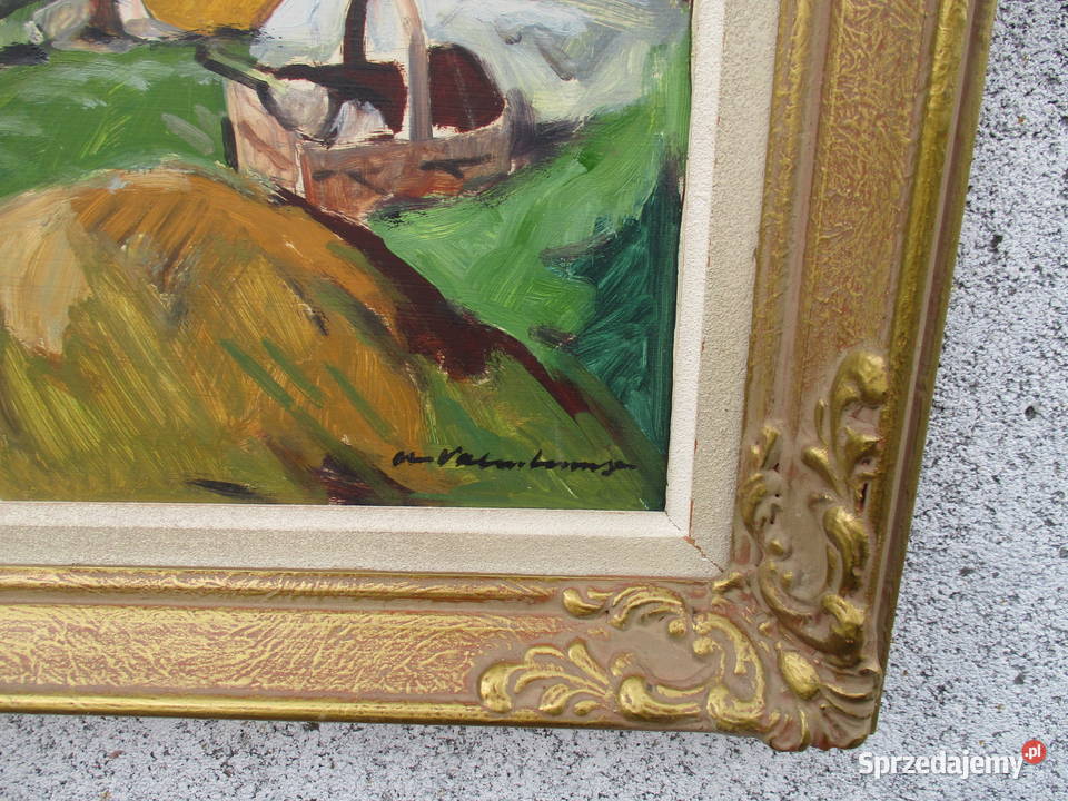 Obraz olejny Szwecja lata 70 Antyki, Sztuka, Kolekcje Lublin