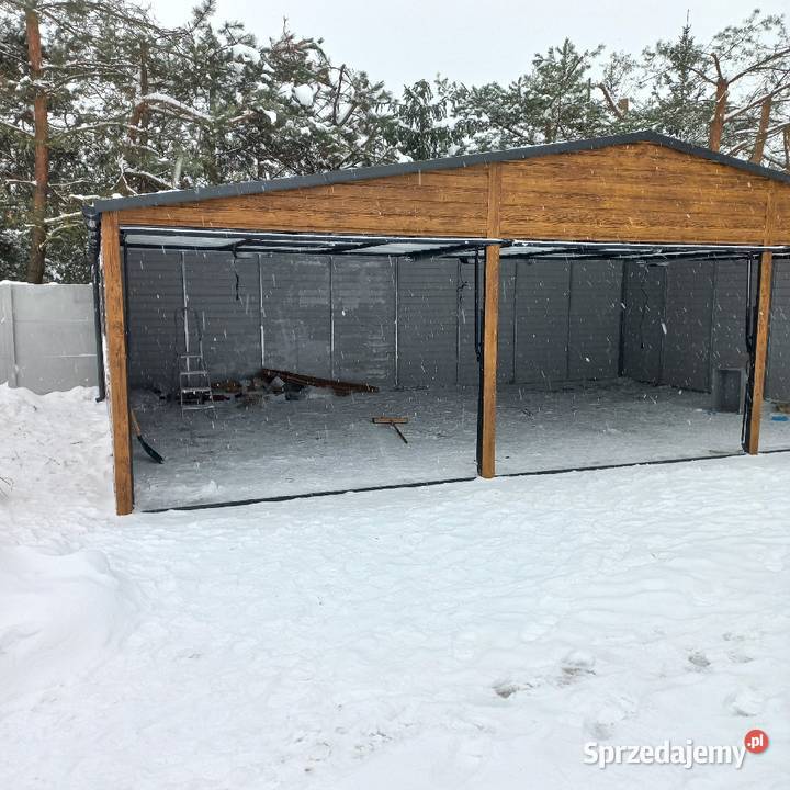 Garaż z wiatą 12x6 9x6 plus 3m wiata otwarta Sprzedaż Pruszków