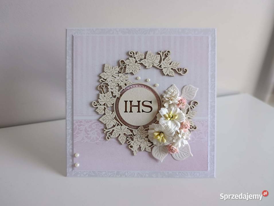 Kartka w pudełku Komunia Święta handmade 5 Łódź sprzedam