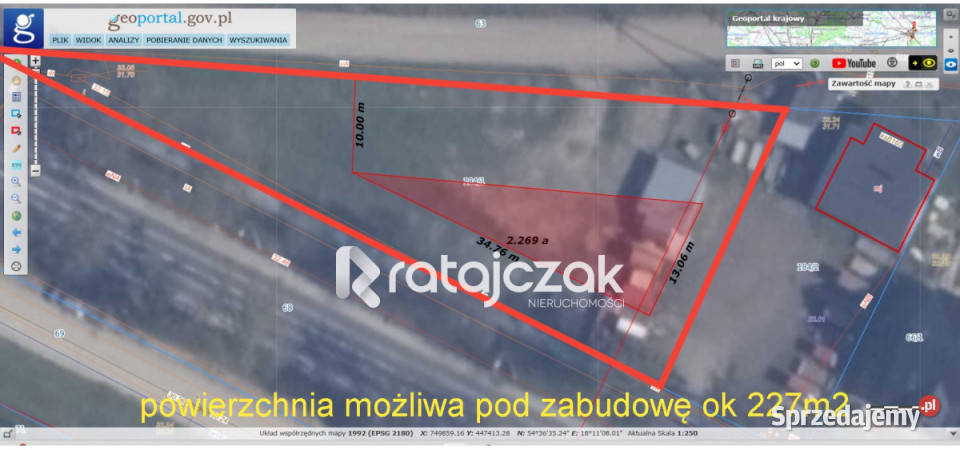 Działka do sprzedania Wejherowo Mjr Henryka 1300m2 pomorskie