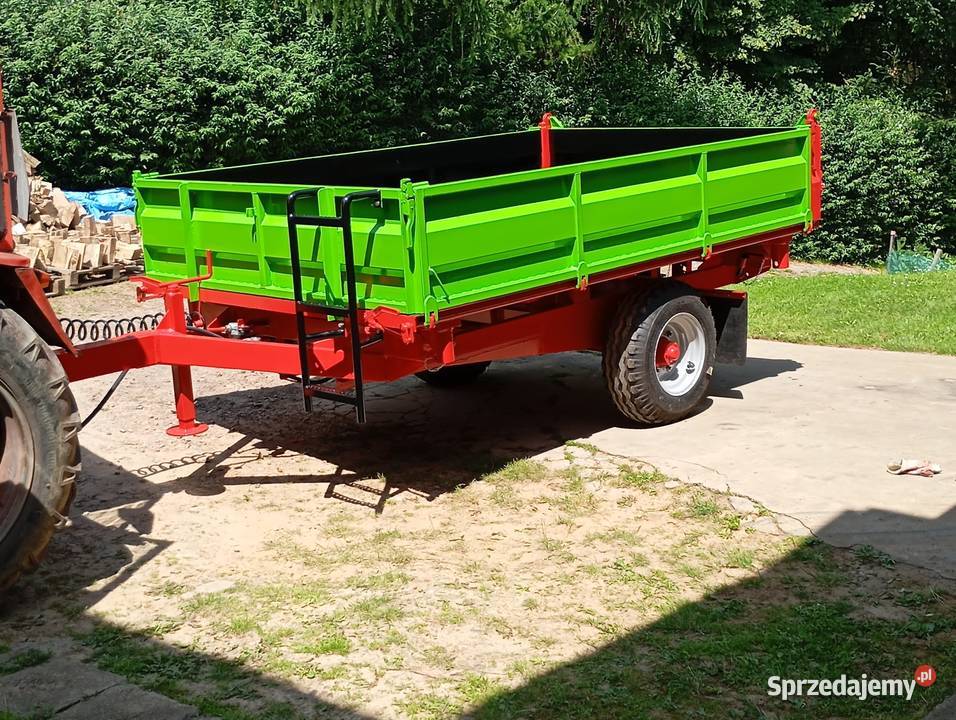 Przyczepa jednoosiowa kiper 3str nieuszkodzony Przyczepy rolnicze Białoboki