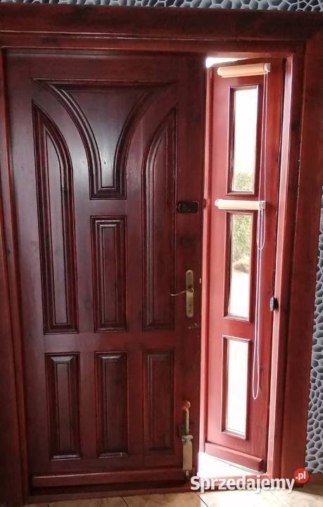 Drzwi zewnętrzne drewniane Łańcut sprzedam