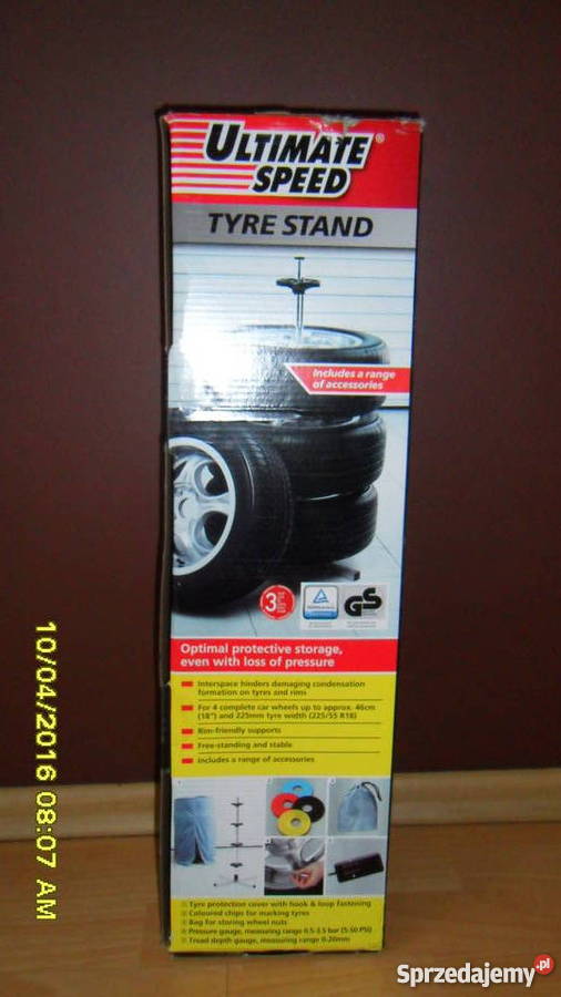Stojak do przechowywania opon kół samochodowych łódzkie