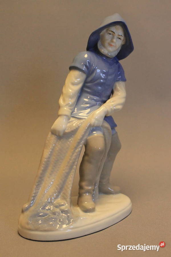 Wagner Apel Porzellan figura Rybak Turyngia Porcelana i szkło Dobrzany