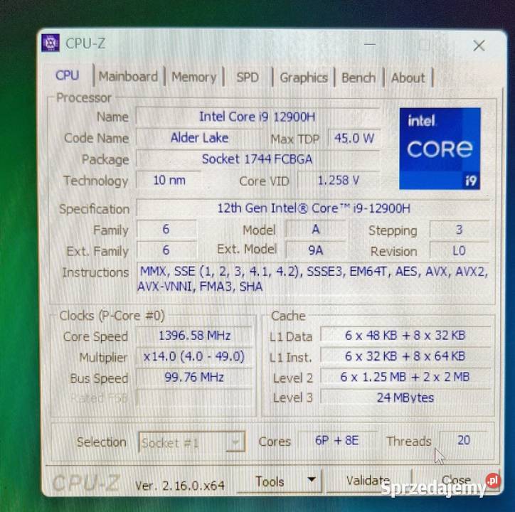 Potężny Laptop Dell i9 12gen16GB RAM DDR5 mazowieckie Milanówek