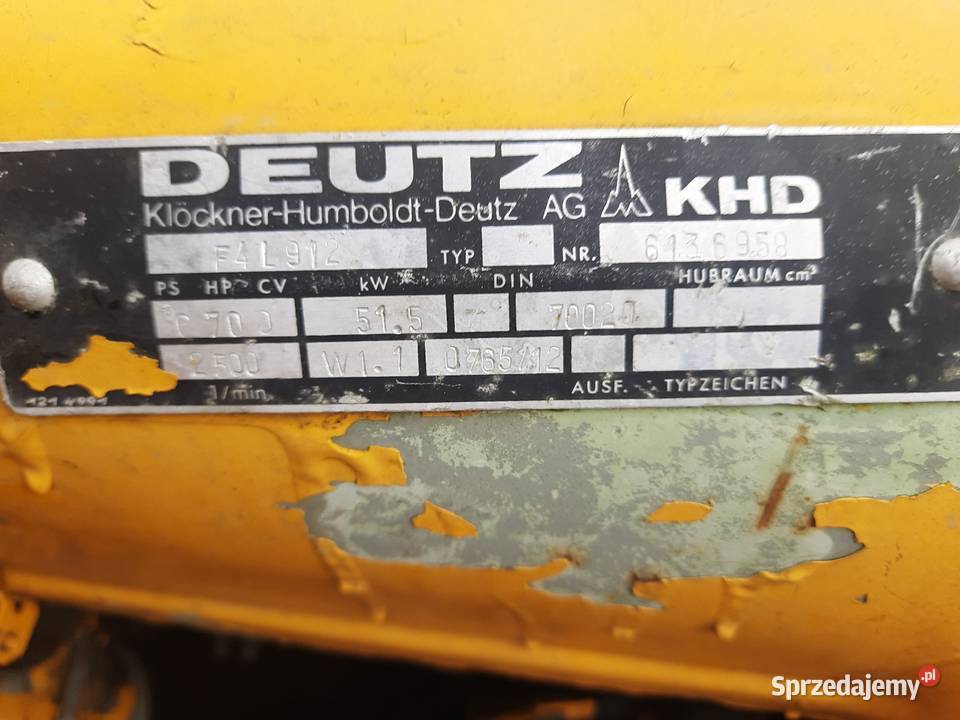 Silnik deutz 4cyl chłodzony powietrzem pomorskie Potęgowo