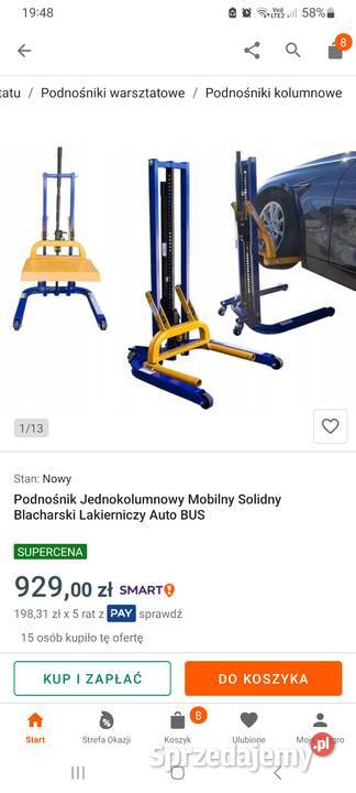 Pidnosnik jednokolumnowy mobilny Kraków