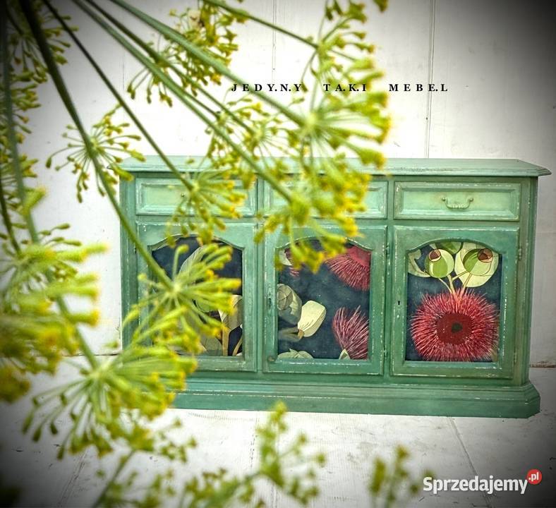 Komoda Turkusowa zieleń vintage shabby chic Meble Przeworsk