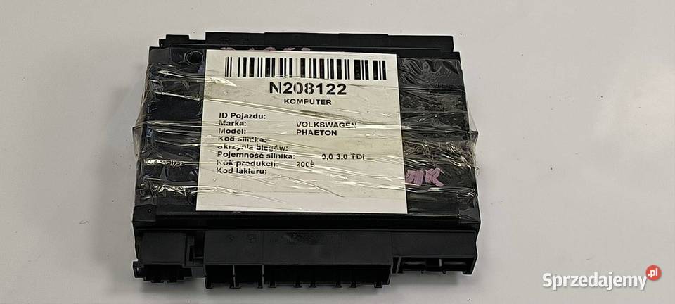 KOMPUTER VOLKSWAGEN PHAETON 3D0937049 osobowe Pozostałe kujawsko-pomorskie Lipno