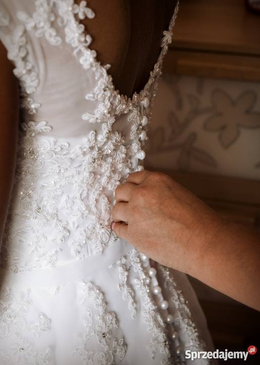 Przecudna suknia ślubna Agnes 11988 welon pomorskie Gdynia