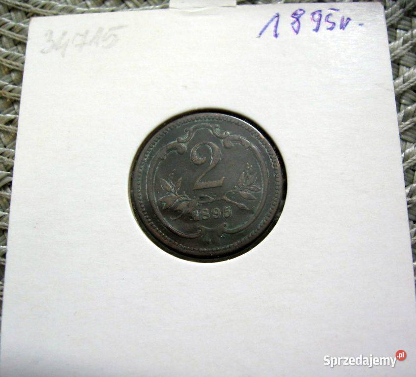 Austria 2 Halerze 1895r Numizmatyka Kalisz sprzedam