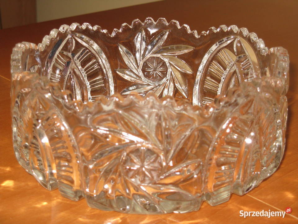 Duża kryształowa misa okres PRL