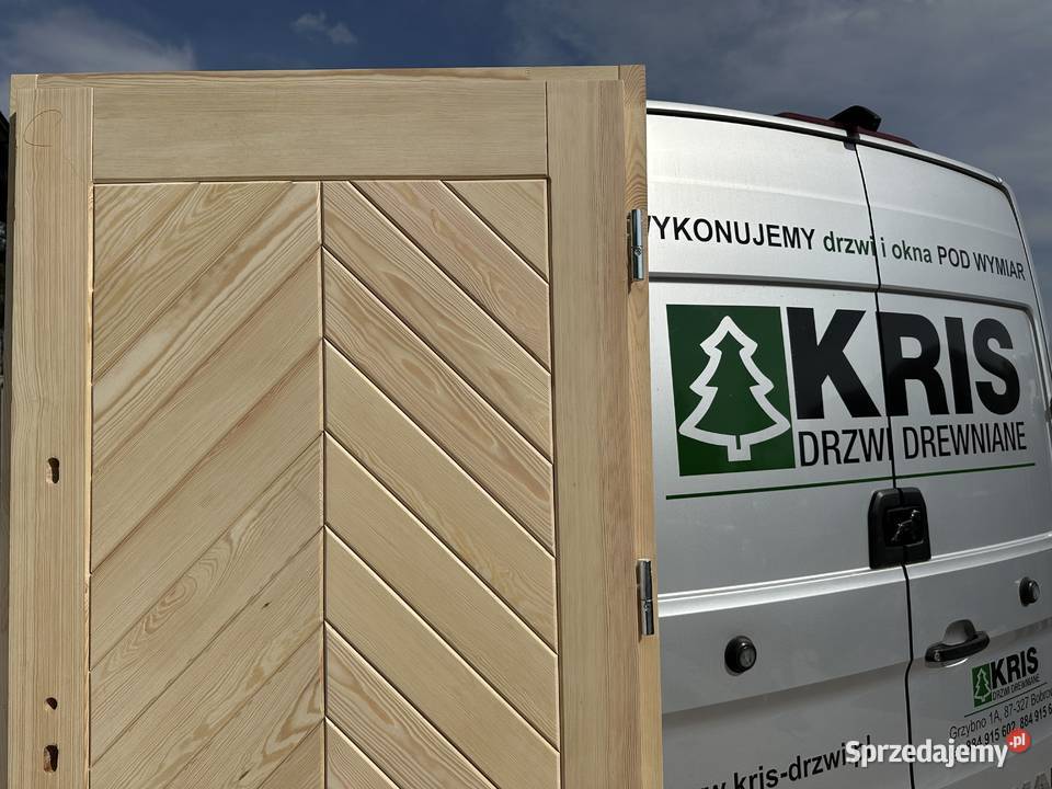 DRZWI RĘKI DREWNIANE ZEWNĘTRZNE 40 sztuk CAŁA Grzybno