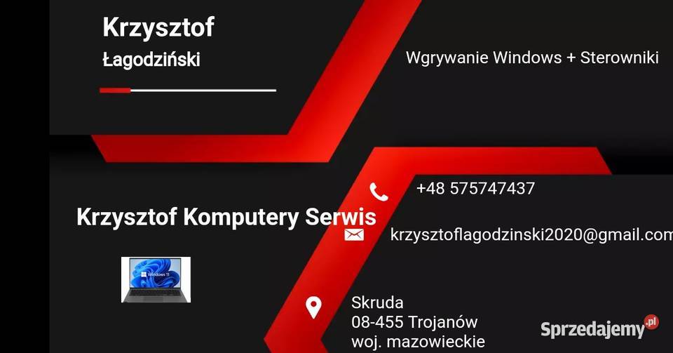 Wgrywanie oprogramowań i sterowników Usługi Skruda