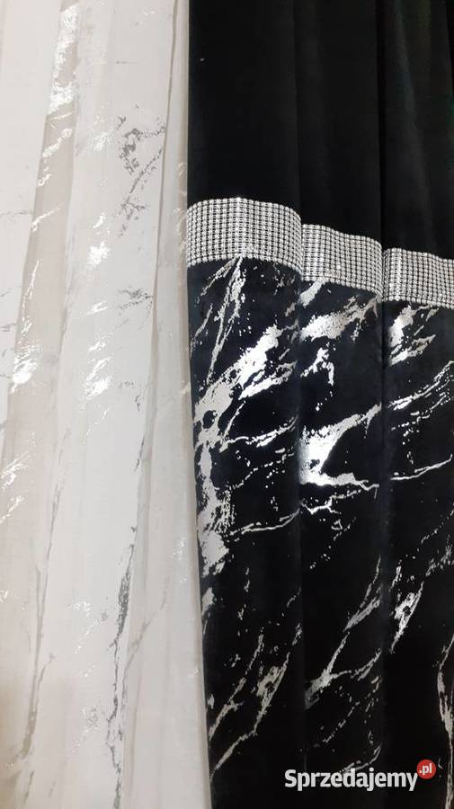 Zasłony welurowe srebrny marmurek mazowieckie Mława