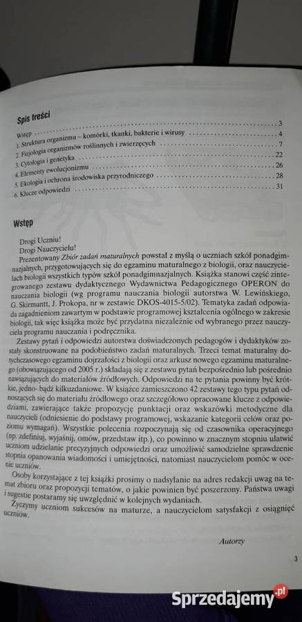 biologia operon matura studia