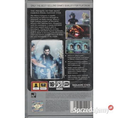 Crisis Core Final Fantasy VII Platinum PSP