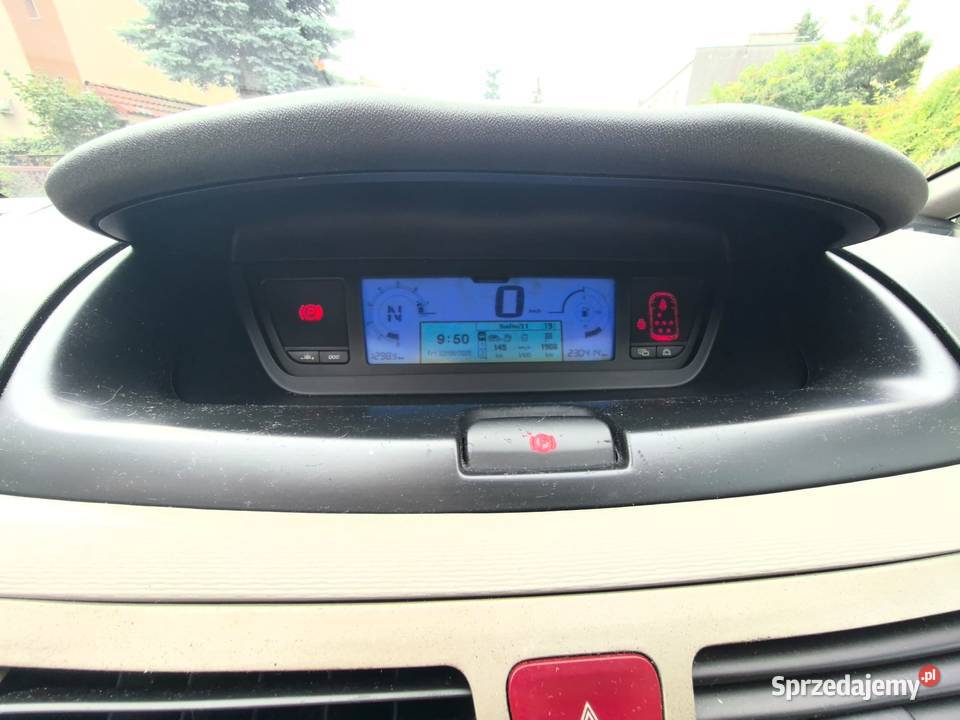 Citroen C4 Grand Picasso 20 140 2008 uszkodzony welurowa tapicerka Świebodzin
