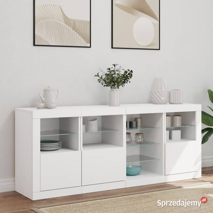 Szafka z oświetleniem LED biała 164x37x67 Warszawa sprzedam