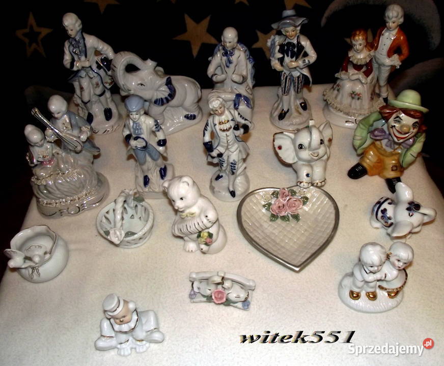 FIGURKA PORCELANOWA KOLOROWA BŁYSZCZĄCA PARA Stalowa Wola