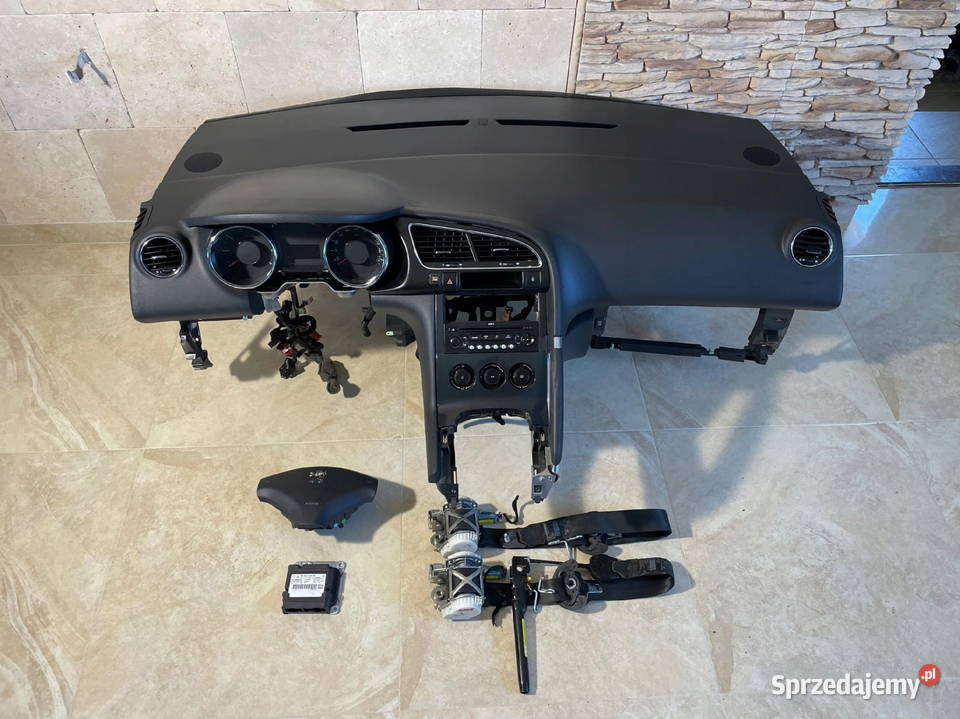 PEUGEOT 3008 DESKA KONSOLA PODUSZKI PASY AIRBAG Pozostałe Barwałd Dolny