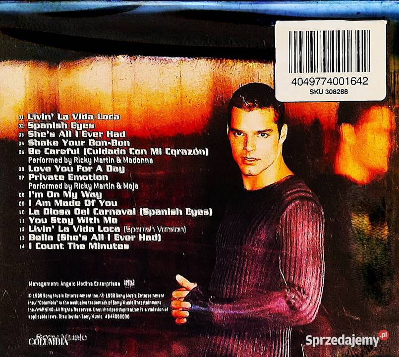 Album CD RICKY MARTIN Album Ricky Martin Ruda Śląska