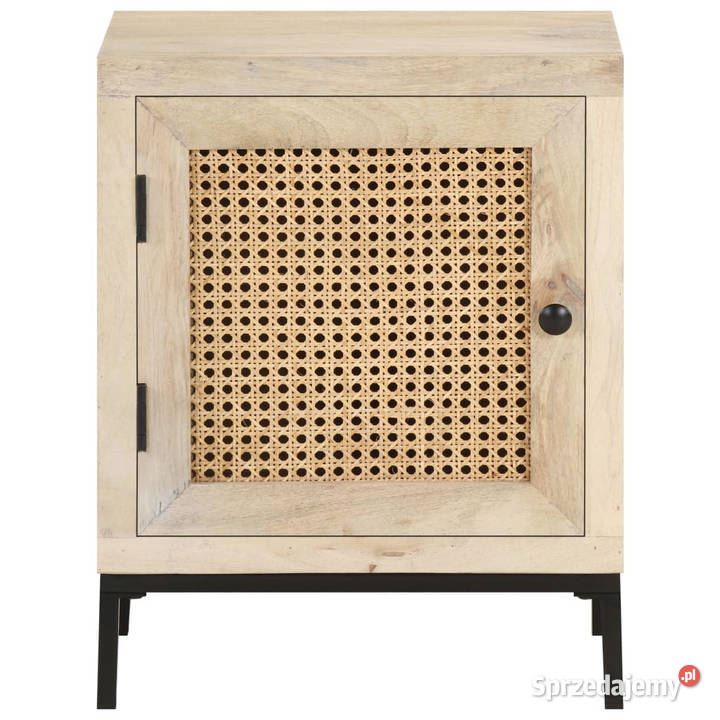 Szafka nocna 40x30x50 drewno mango i naturalna
