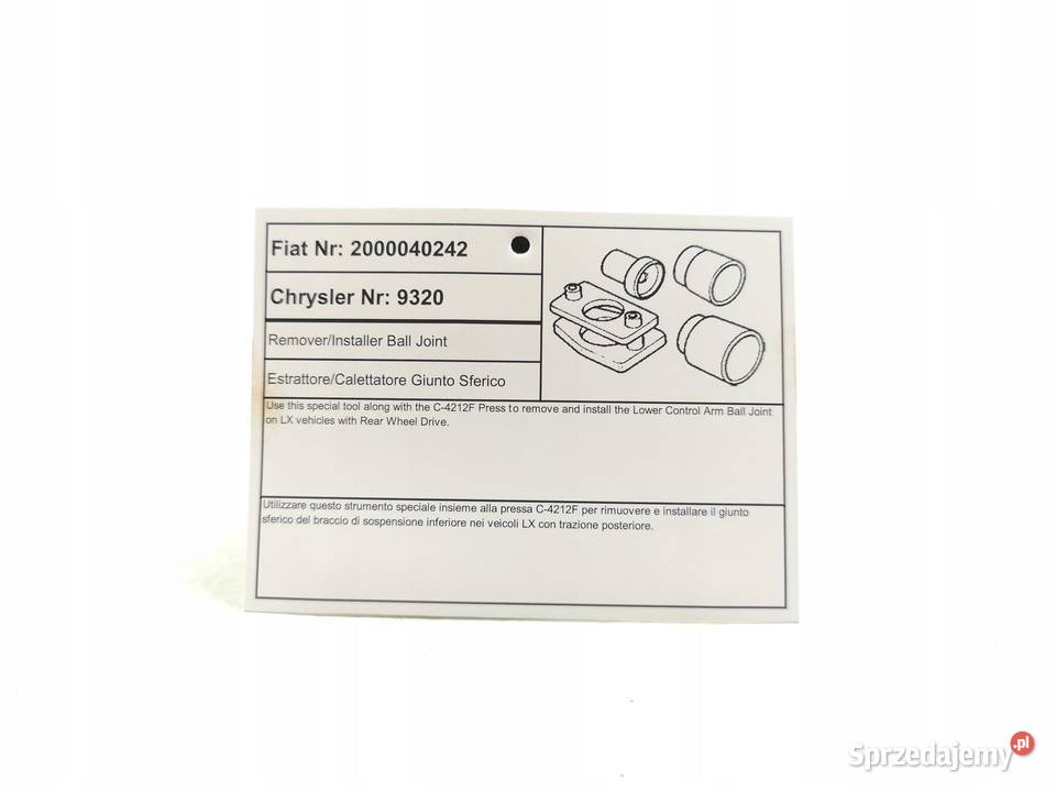 INSTALATOR SWORZNIA WAHACZA CHRYSLER LX ORI ASO lubelskie sprzedam