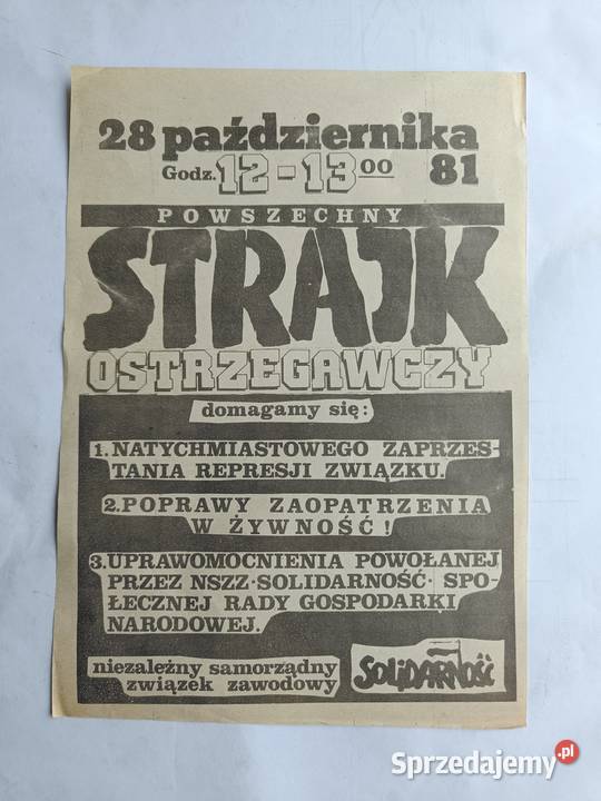 Solidarność Strajkowy Biuletyn Informacyjny Czasopisma Gdynia sprzedam