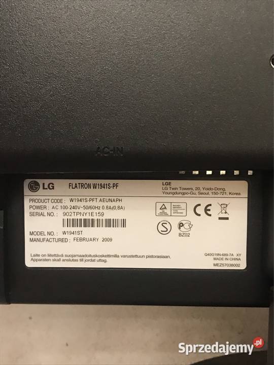 Monitor LG Flatron W1941S 19 Parzymiechy