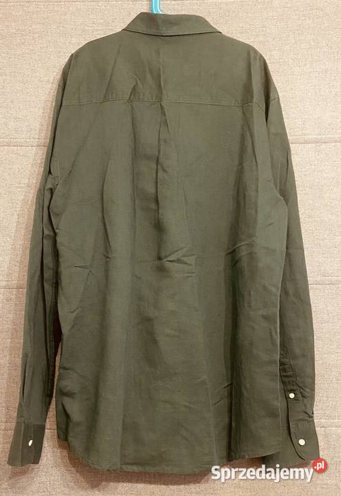 Zielona męska koszula z długim rękawem ZARA Żyrardów sprzedam
