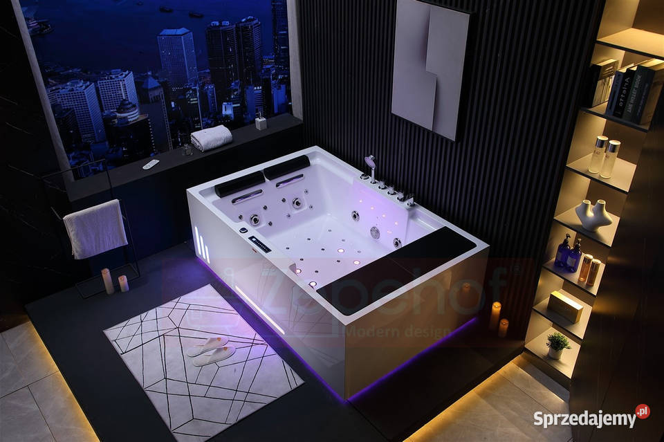 Wanna z hydromasażem EBD628 L prostokątna Wanny Grabówka