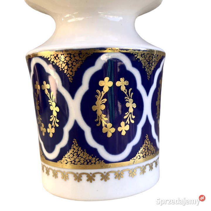 Porcelanowy wazon Unterweisbach kobaltowy Niemcy Warszawa