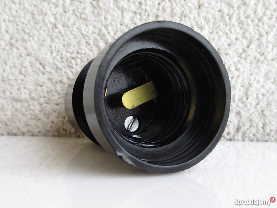 Oprawka bakelitowa E27 czarna TERM1 4A 250V AC Elektryka i akcesoria Olecko