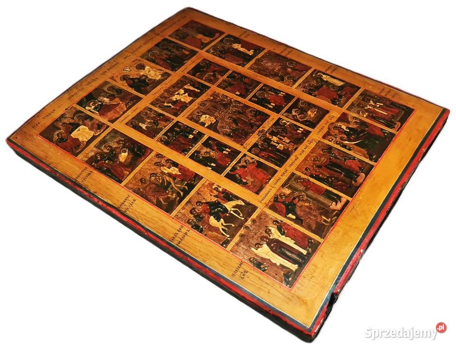 Ikona Prazdniki dodatkowe sceny XIX wiek 0345 Warszawa sprzedam